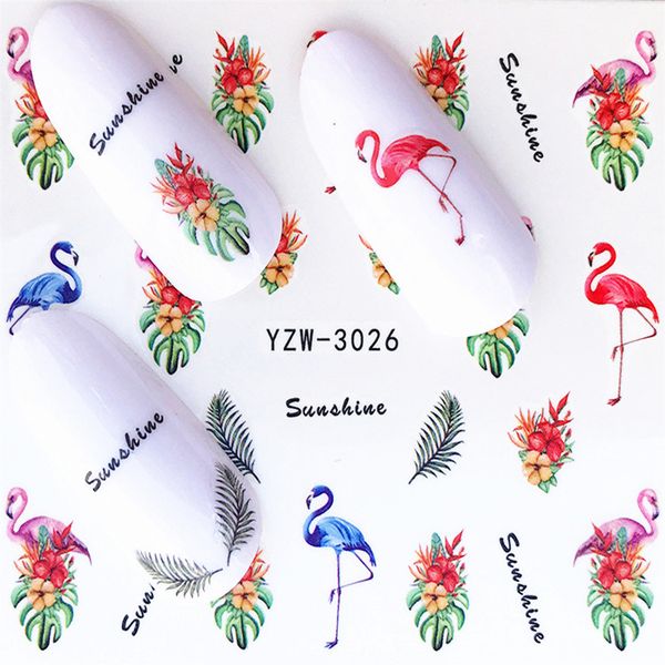 

1 pcs nail sticker water decals women white flower cat butterfly transfer nail art decoration 2018 m2ns65, Black