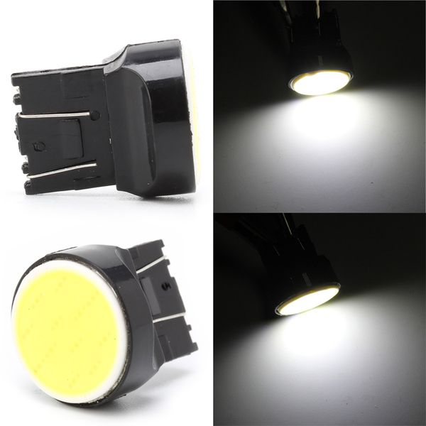 

100x car break light t20 7443 withe cob 12smd 12 led 12v dc auto car turn signal lamp lights brake reverse
