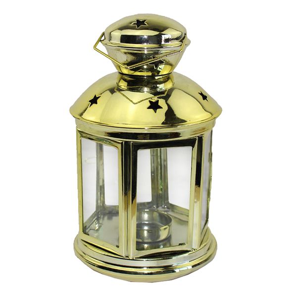 

retro gold plating stormlight lantern container stand f/ pub deskdecor