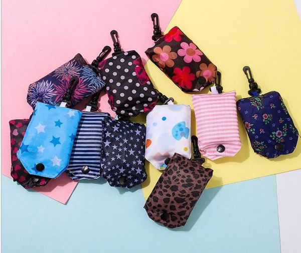 

300pcs nylon foldable shopping bags reusable storage bag eco friendly tote