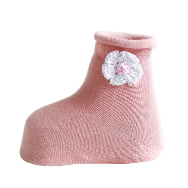 

newborn baby flower print sole soft sock boys girls sock infant toddler anti-slip floor socks, Pink;yellow