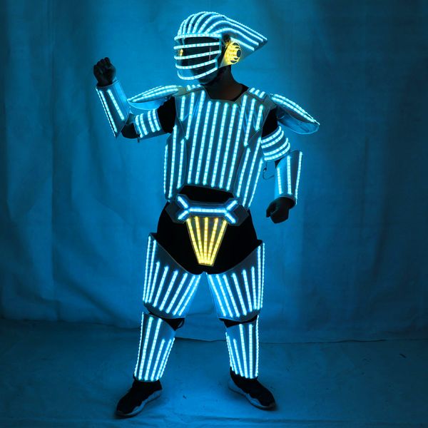 Night Club LED Robot Costumi Vestiti LED Vestito Luci luminose Spettacolo di danza sul palco Spettacolo