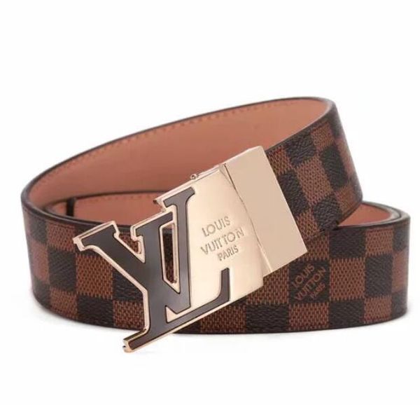 

with box han edition tide people personality young youth men belts joker h brass buckle leather belt head layer, Black;brown