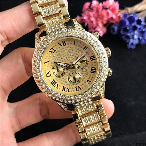 

buygo fashion stainless steel famous women new women luxury quartz dial bracelet womens wrist watch crystal watches quartz shipping new xnrc, Slivery;brown