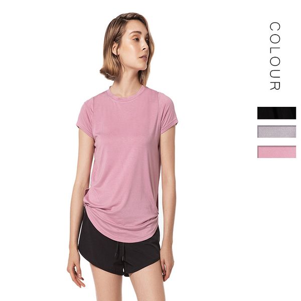 

women summer fitness clothes short sleeve loose sports quick dry t-shirt yoga wear training running shirt yoga gym top, White;red