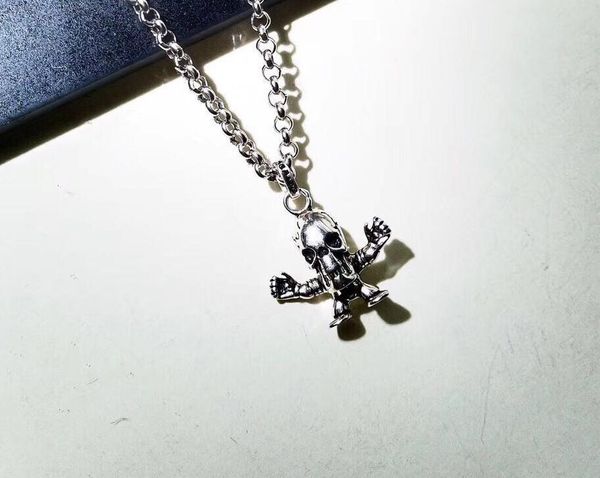 

fashion brand with logo cross skull designer necklace chains for lady design men and women party wedding lovers gift luxury hip hop jewelry, Silver