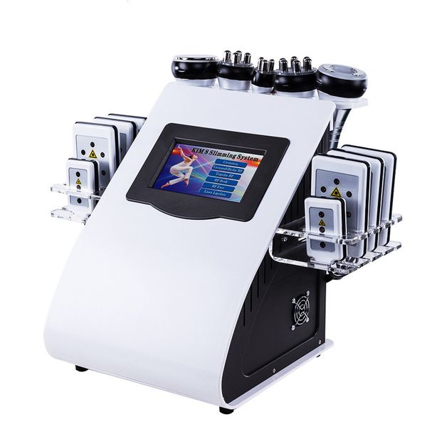

new promotion 6 in 1 ultrasonic cavitation vacuum radio frequency lipo laser slimming machine for spa in stock