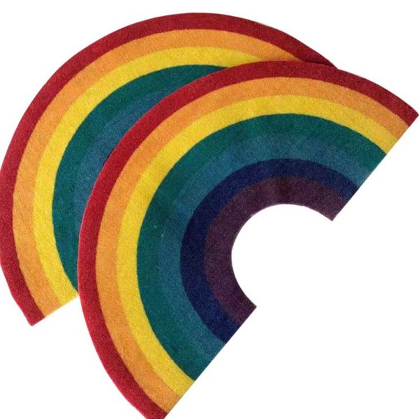 

household rainbow area rug colorful floor mat doormat decorative carpet pad for kitchen living room bedroom home decor carpet
