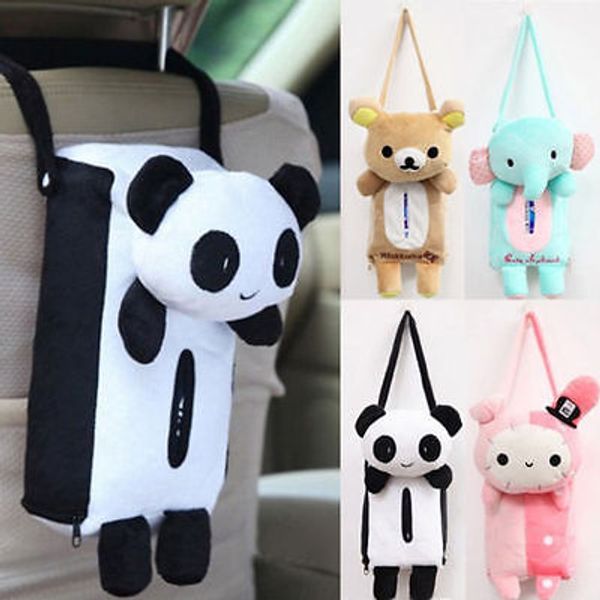 

Lovely Cute Rabbit Bear Elephant Panda Home Office Car Auto Automobile Tissue Boxes Cover Napkin Paper Towel Holders Cases