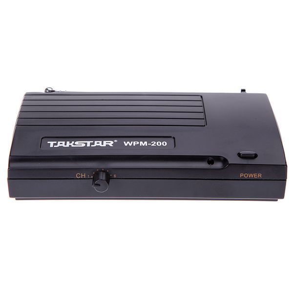 

new takstar wpm-200 uhf wireless audio system receiver lcd display 6 selectable channels 50m transmission distance