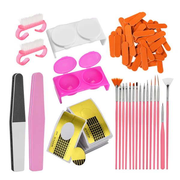 

nail art nail extension tool nail file drawing brushes disposable manicure tool practice beginner supply set