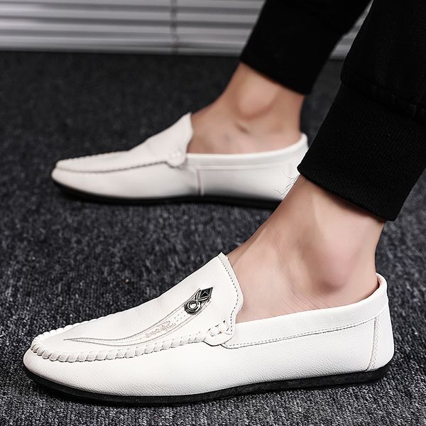 

mooregood spring summer new men's loafers comfortable flat casual shoes men casual shoes fashion dress wedding footwea, Black