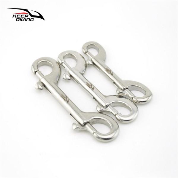 

keep diving 90/100/115mm swimming diving accessories 316 stainless steel safety equipment double head hook