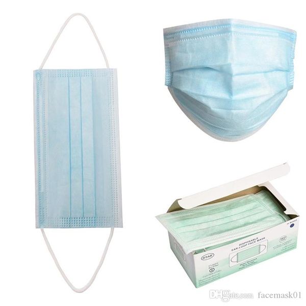 

одноразовые защитные маски dust proof анти allergy влагоизолирующие нетканые маски spatter proof одноразовые дневные маски 50шт