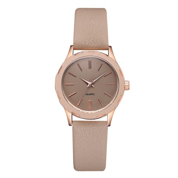 

new fashion simple lady multicolor leather belt quartz analog wrist watch bracelet watches ladies dress watches, Slivery;brown