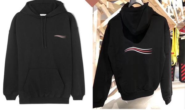 

18fw blcg letter printed hoodie wfp weat hirt fa hion men women couple weat hit world food programme bb blcg hip, Black
