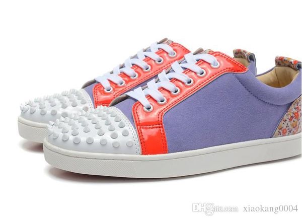 

new mens womens gloden spikes toe with snakeskin leather red bottom low sneakers,designer brand genuine leather flat causal shoes 18610, Black