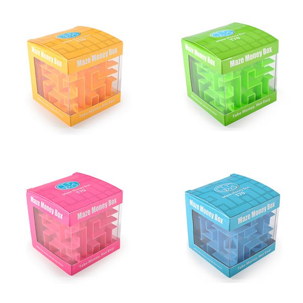 

3d saving box логические игры катящийся шар дети развивающие игрушки подарков копилка magic maze куб деньги коробки для монет деньги