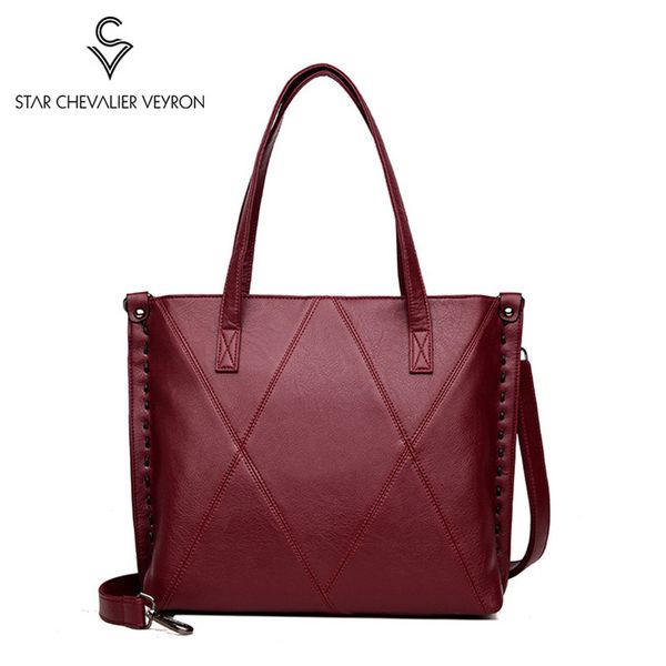 

2020 new simple bucket bag soft leather women's shoulder bags ladies messenger bag big middle-aged women's portable handbags