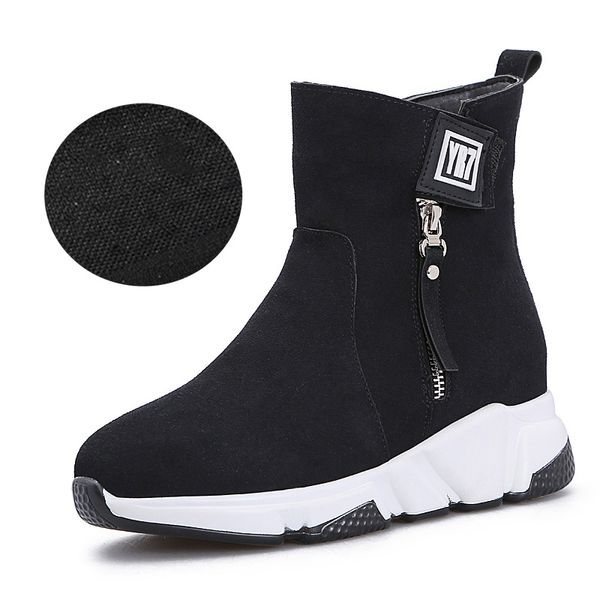 Venda quente-d moda mulheres botas Triple preto vermelho bege bege marrom camurça inverno neve tornozelo botas ao ar livre sapatos de caminhada 35-40 estilo 14