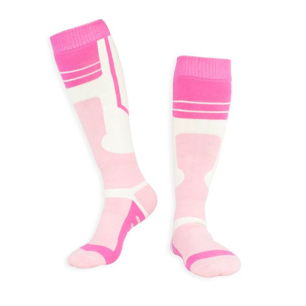 

women kids winter socks skiing socks mid-tube winter socks with extra thickness to keep warm good quality, Black