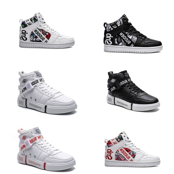 

свободный корабль non-brand men 1 полезность классический черный белый женщины повседневная обувь скейтбординг высокого тренажёры спорт крос, White;red