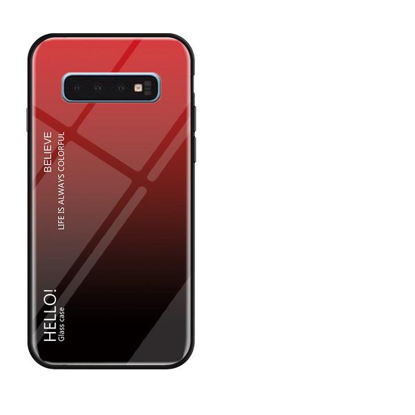 

gradient color phone cases for samsung galaxy note10plus m80/s10lite/a91 a90 5g with toughened glass hard case fashion