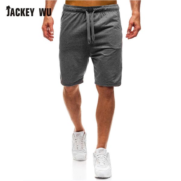 

jackeywu brand board shorts 2019 fashion solid color beach shorts summer breathable sport pants plus size black men's clothing, White;black