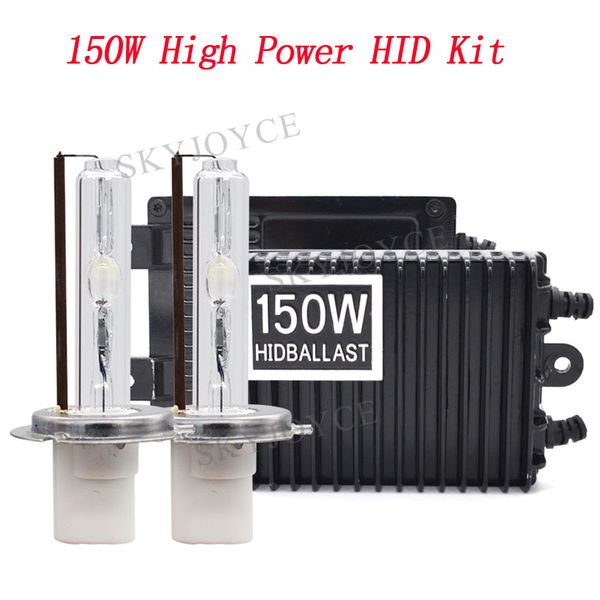 

ac 12v high power 150w hid ballast kit h1 h3 h7 h11 9005 9006 d2h ceramics hid bulb 4300k 6000k 8000k 150w d2h h7 car light kit