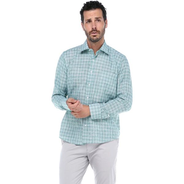 

varetta-wide cut green man shirt, White;black