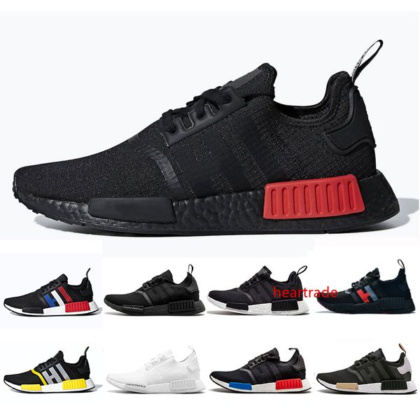 

выведенные nmd r1 мужские кроссовки atmos thunder oreo runner primeknit og atmos japan тройной черный белый мужчины женщины бежевый бегун сп