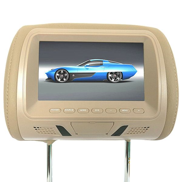

7 inch car mp5 player headrest monitor support av/usb/sd input/fm/speaker car dvd display