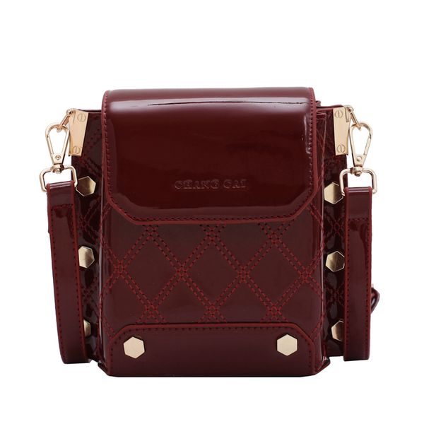 

lady 2020 new tide patent leather shoulder bag women fashion pu cover shoulder messenger bags