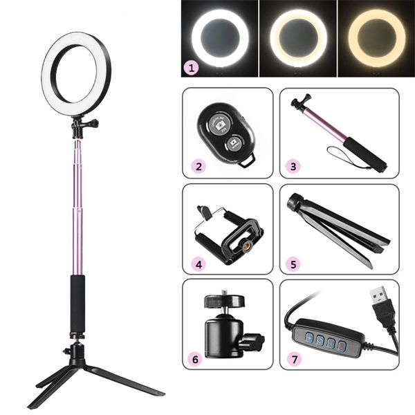 

Фотография Dimmable LED Selfie кольцо свет Youtube видео Live 3500-5500k фотостудия свет с держателе