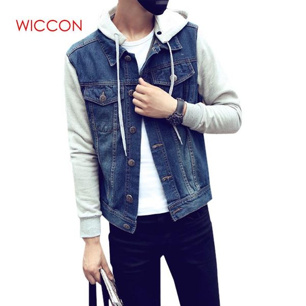 

2020 новый тренд мужской моды повседневные джинсовые куртки с капюшоном верхняя одежда весна тонкий большой размер мужские куртки, Black;brown