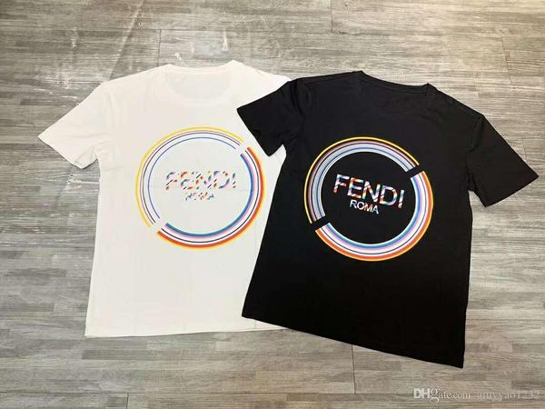 

409 2019 летние футболки бренд же стиль белый черный пуловер круглый вырез с коротким рукавом женская мужская одежда dilunmai, White