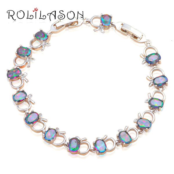 

lovely apple shape design zircon charm bracelets silver super supplier anniversary fashion jewelry for women tb916, Golden;silver