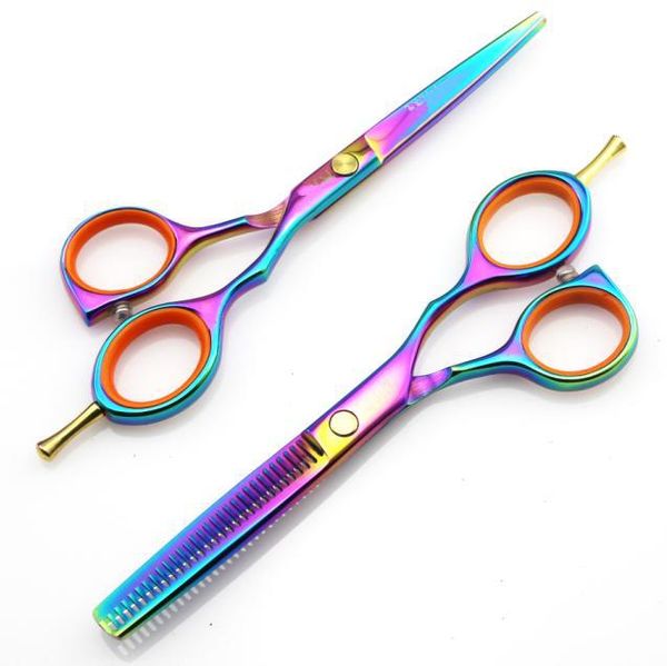 

professional barber scissors color cut hairdressing scissors cutting shears kit makasthinning barber makas hair scissors set 5.5 inch