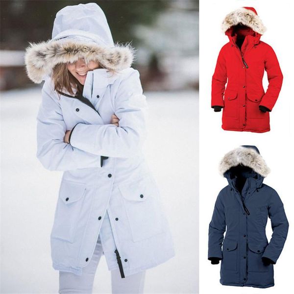 

canada women victoria femme outdoors fur down jacket hiver warm windproof goose down coat thicken fourrure hooded jacket manteaus doudoune