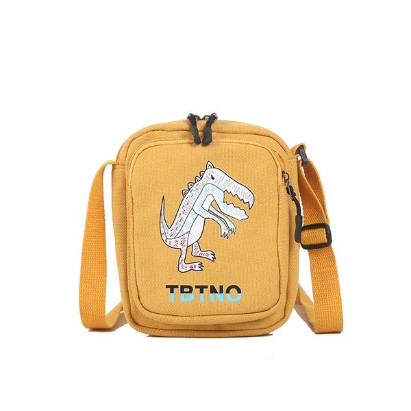 

new women fashion cartoon print shoulder bag canvas flap casual yellow mini messenger bag bolsa feminina