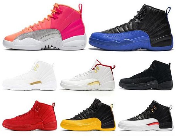 

12 12s fiba cny bumblebee mens basketball shoes reverse taxi game royal blue gym red wings grey men sports designer sneakers trainers