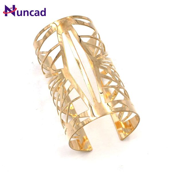 

2017 new bijoux gold silver punk hip hop bangles upper arm bracelet for women costume statement jewelry fashion accessories, Black