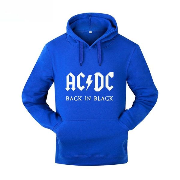 

acdc mens letters hoodies autumn winter fleece teenager sweatshirts hooded long sleeved, Black