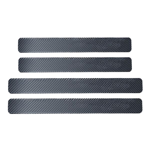 

4pcs/set 3d carbon fiber car door plate sill scuff cover panel sticker