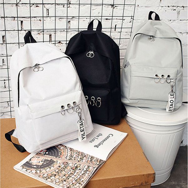 

kunzite new backpack fashion canvas women backpack pendant travel women shoulder bag harajuku female bagpack school bag