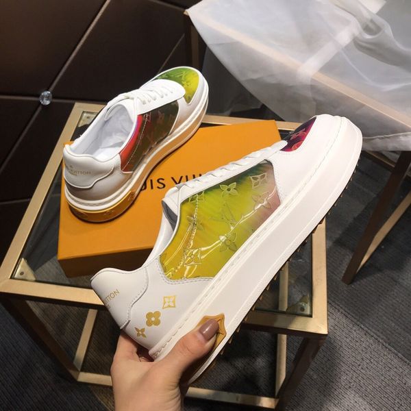 

2020fashion designer men's casual shoes luxury trainer flat sneakers exquisite craft single product size l-35-45, Black;brown