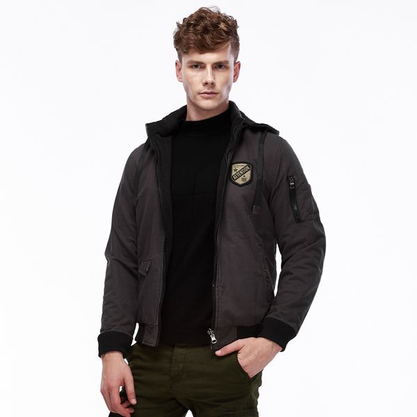 

mens designer casual double-sided cotton-padded jacket pure cotton warm solid color fur collar basic cotton-padded jacket, Black;brown