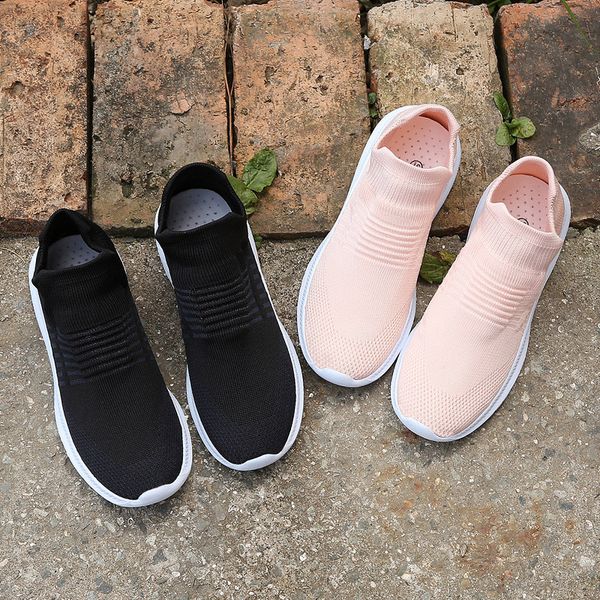 

women's ultra light and breathable stretch socks sneakers lefo shoes casual shoes snake basket flat in summer and autumn, Black