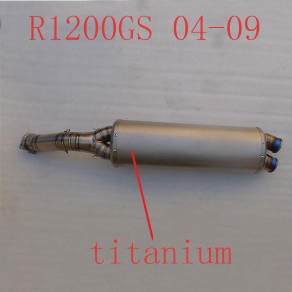 

slip on r1200gs motorcycle titanium alloy exhaust system muffler tip mid link pipe for r1200gs 2004 - 2009 year