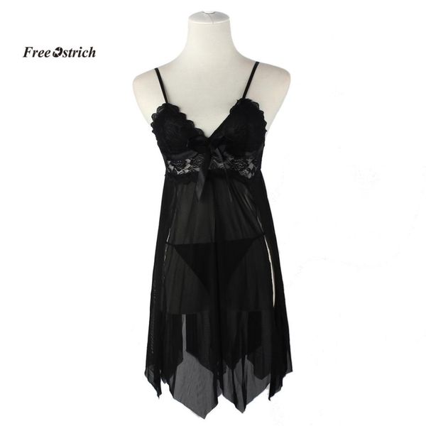 

ostrich clothes lingerie women underwear sleepwear lace dress g-string nightwear bk underwear women black dress, Red;black